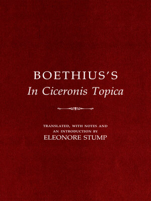 cover image of Boethius's "In Ciceronis Topica"